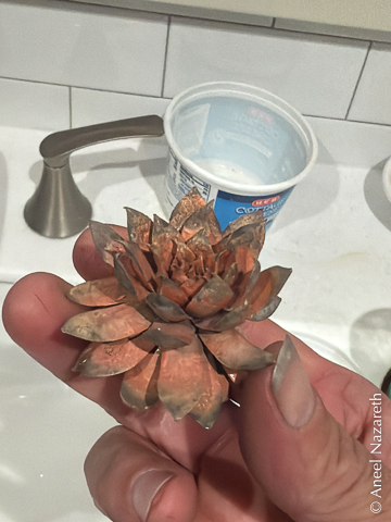 The investment has been cleaned off in the ultrasonic cleaner